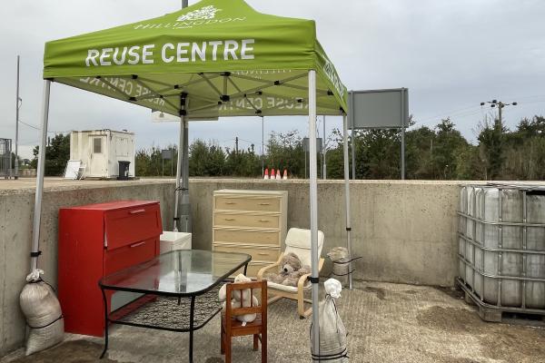 Photo of our reuse centre at Harefield Civic Amenity Site