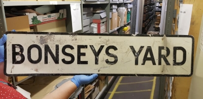 Sign stored in the archives