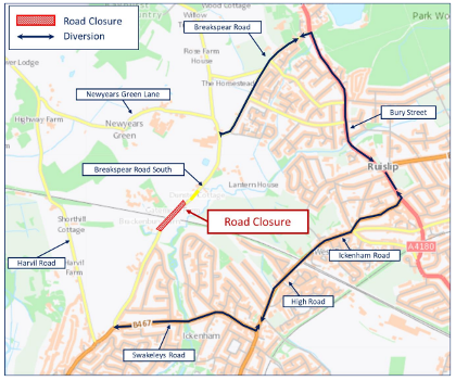 Breakspear Road  South - road closure