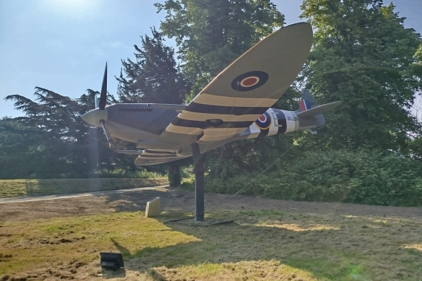 Spitfire outside the Battle of Britain Bunker
