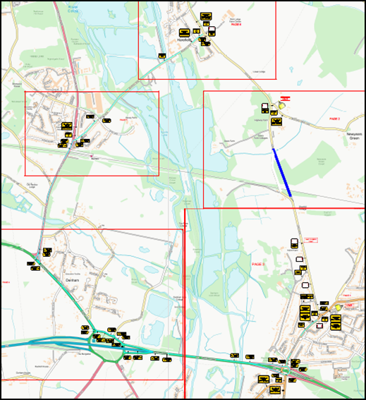 Map of May bank holiday road closure diversion route