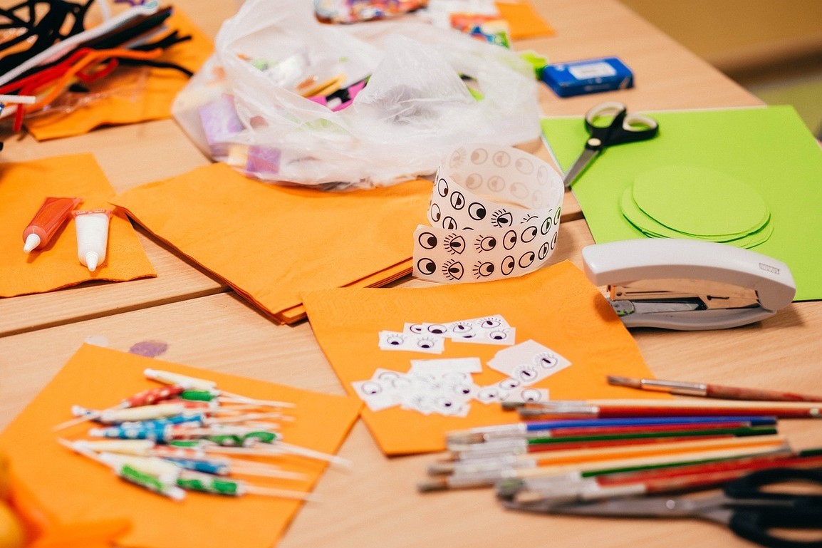 Photo of various arts and crafts materials