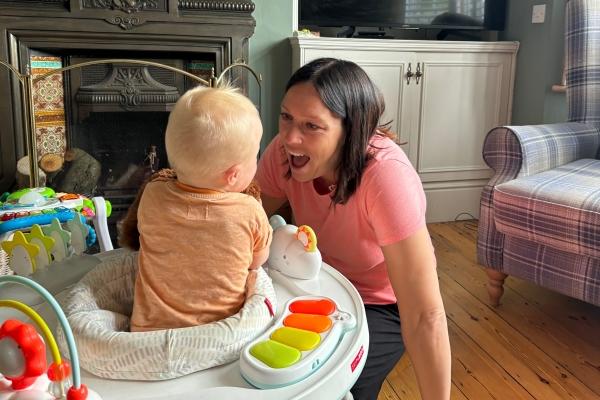 Image of Rachel with baby