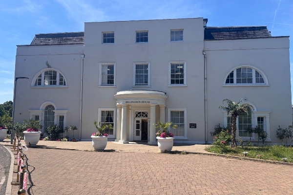 General view of the frontage of Hillingdon House in Uxbridge