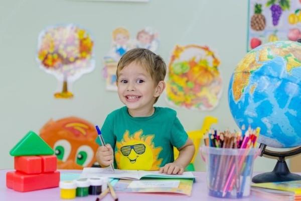 Young boy in primary school setting