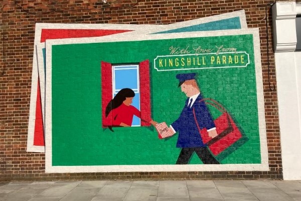 View of artwork on Kingshill Avenue in Hayes