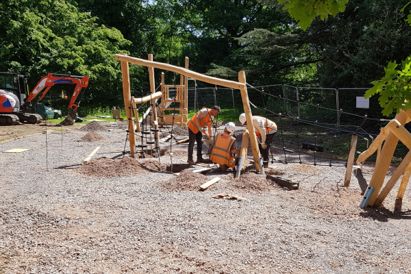 New playground being installed at Cranford Park