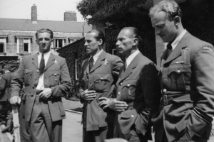 Polish air force officers outside raf northolt s officers mess