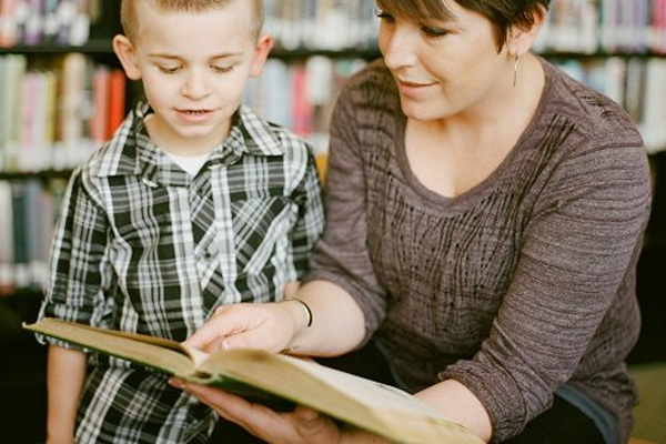 Picture of parent and child reading