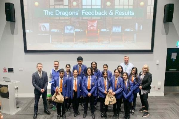 Safety-conscious schoolchildren competed in a ‘Dragons’ Den’ style event for the chance to win funding for road safety and sustainable travel improvements.