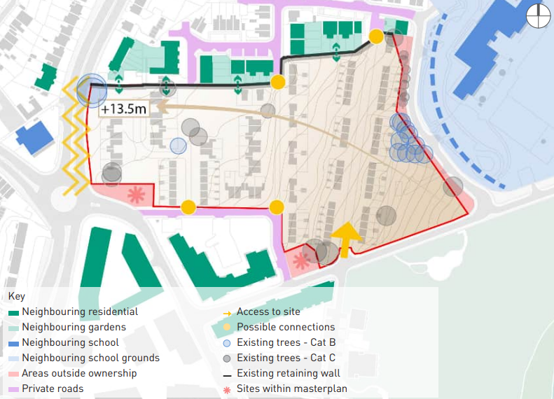 Map of the Grays Road site