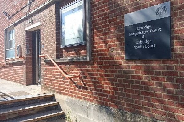 Sign outside Uxbridge Magistrates' court