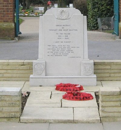 Photo of Urban District of Yiewsley and West Drayton Memorial outside West Drayton Cemetery