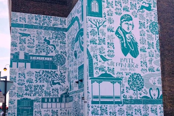 View of art work on Uxbridge Town Centre