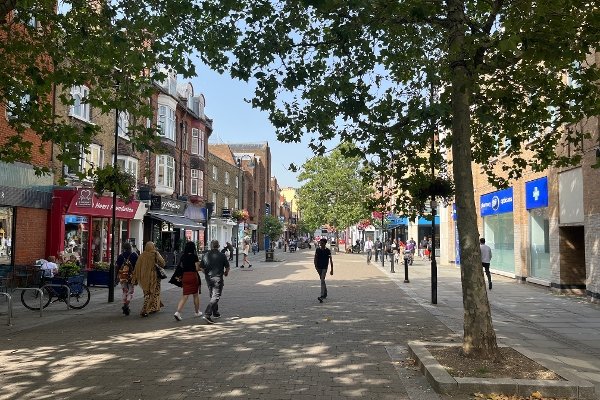 Image of people walking on Uxbridge high-street