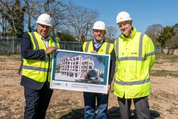 Cllr Steve Tuckwell, Cllr Jonathan Bianco and Jeremy Graham, Bugler Developments Chief Operating Officer