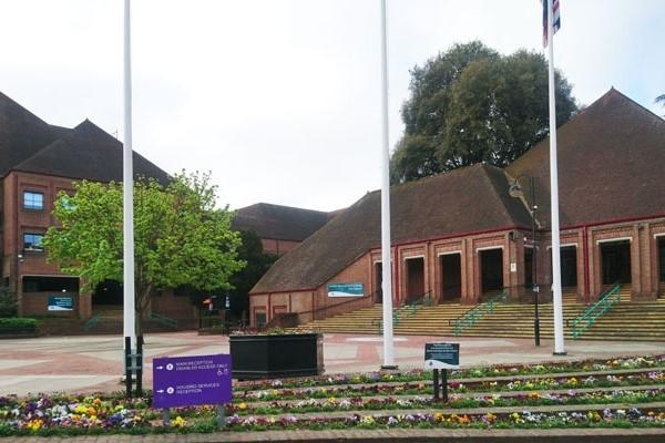 Front of Uxbridge Civic Centre