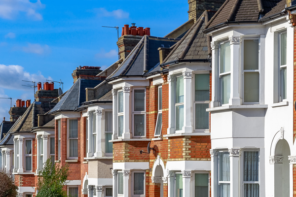 Photo of row of houses - generic London street scene