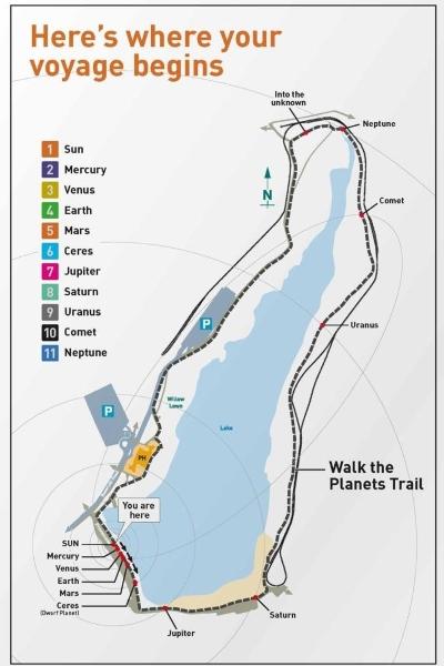 Map of the Walk the Planets route