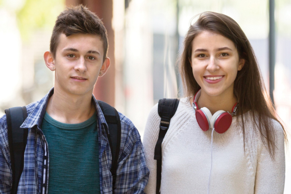 Image of 2 students looking at the camera